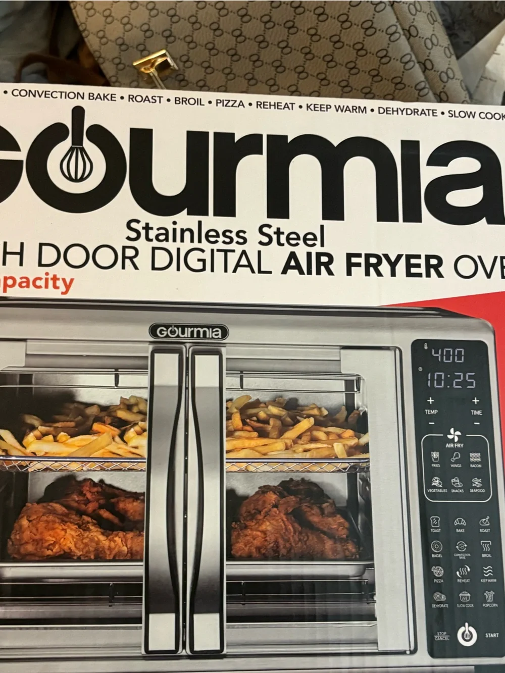 Gourmia Stainless Steel Double Door Digital Air Fryer Oven - Stainless Steel